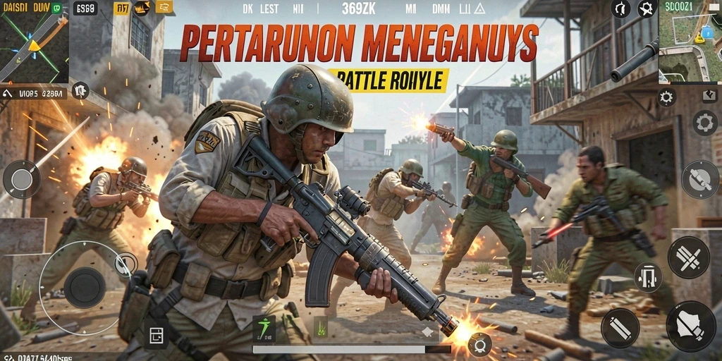 Gameplay 369ZK yang menegangkan dalam pertempuran Battle Royale.