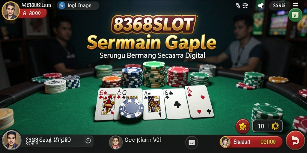 Tampilan gameplay Gaple yang seru dan interaktif di 8368SLOT.