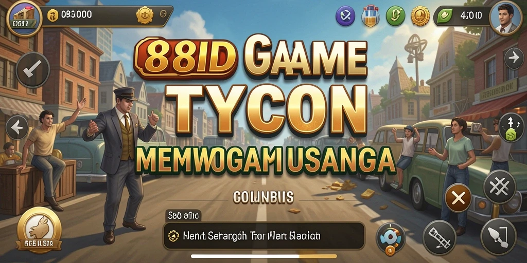 Tampilan gameplay menarik dari 88ID saat membangun kerajaan bisnis.
