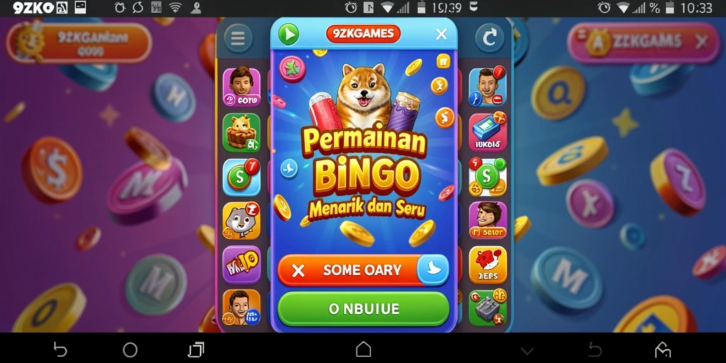 Screenshot gameplay 9ZKGAMES dengan suasana permainan Bingo yang seru.