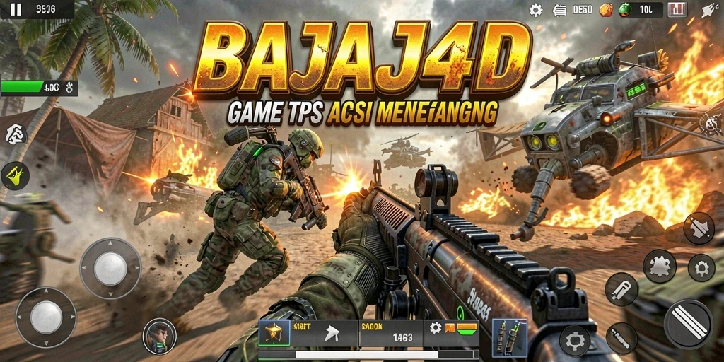 Tangkapan layar gameplay BAJAJ4D yang menampilkan aksi TPS intens.