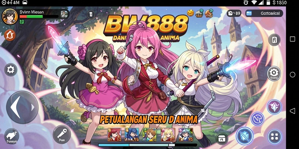 Screenshot BW888 menunjukkan aksi seru dalam dunia anime.