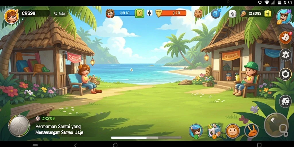 Tampilan gameplay CRS99 yang menarik dan penuh warna.