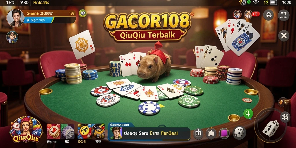 Tampilan gameplay seru dalam permainan QiuQiu.
