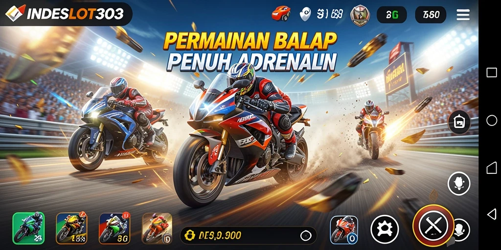 Gameplay seru INDESLOT303 dengan balapan yang mendebarkan.