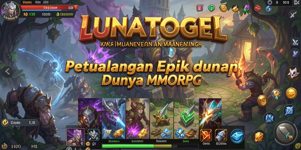 Tampilan gameplay seru dalam LUNATOGEL MMORPG yang penuh petualangan.