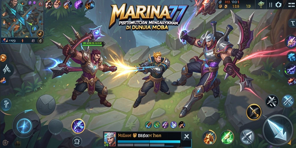 Gameplay MOBA yang intens dan menarik di MARINA77.