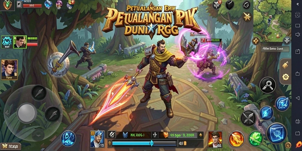 Tampilan gameplay seru NX303 saat bertarung dengan monster.