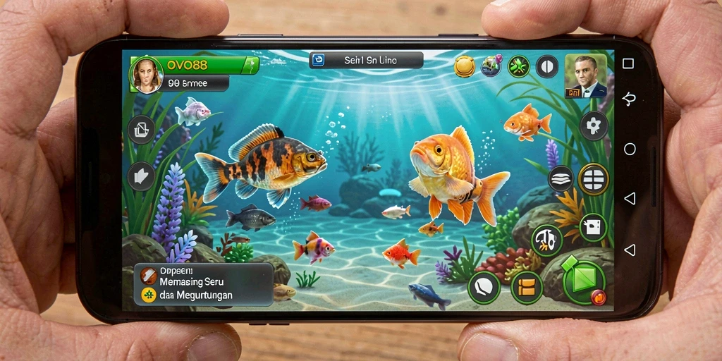 Gameplay seru dalam OVO88 yang menampilkan aksi memancing.