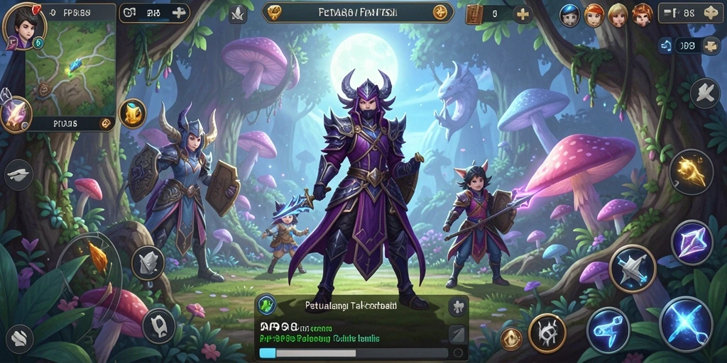 Tampilan gameplay RPG yang mendebarkan dan penuh aksi.