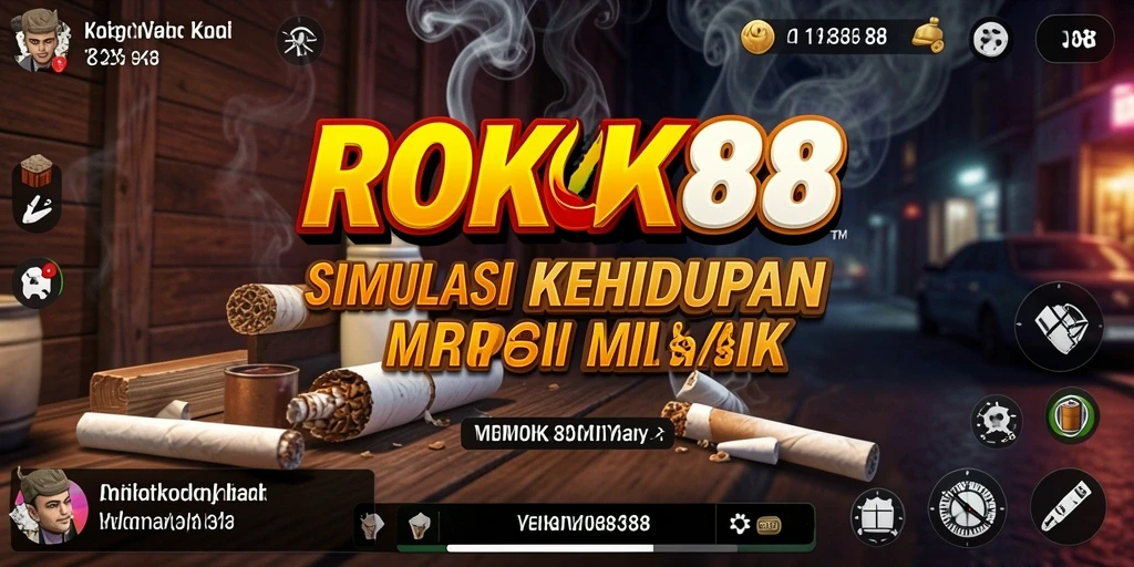 Tampilan gameplay menakjubkan dari ROKOK88 dengan efek merokok yang realistis.