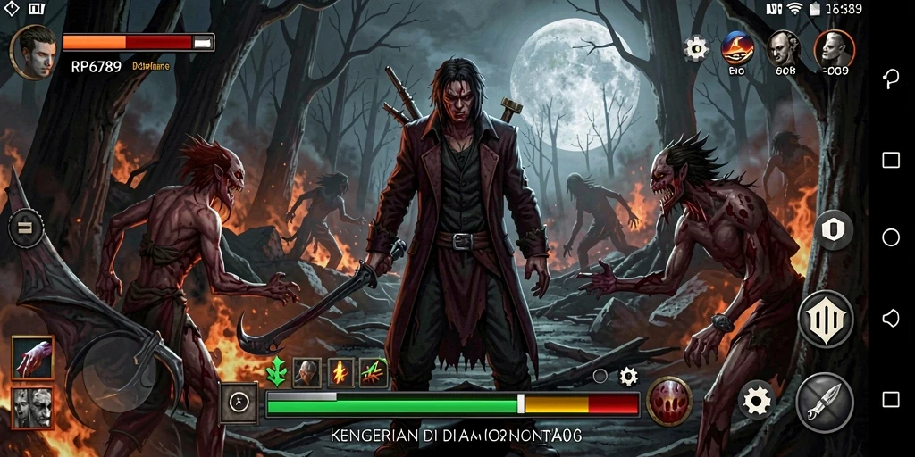 Tangkapan layar gameplay menegangkan dari RP6789 dengan suasana mencekam.