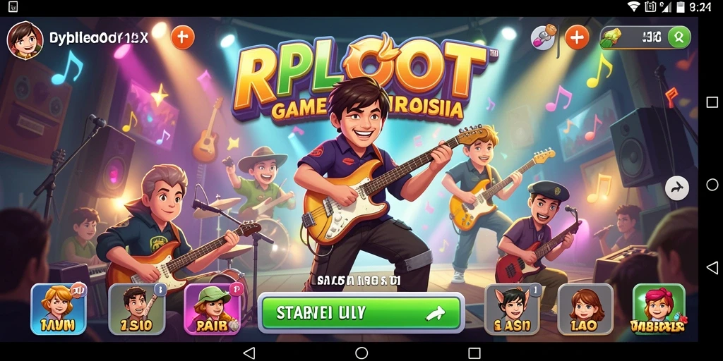 Tampilan gameplay RPLOOT yang menggugah semangat bermain musik.