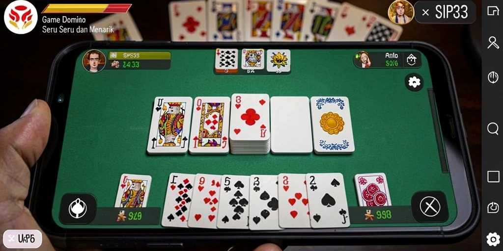 Tampilan gameplay SIP33 yang menarik dan seru saat bermain Domino.