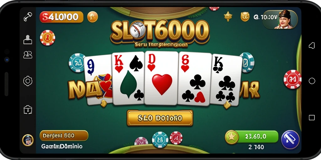 Screenshot utama SLOT6000 menampilkan momen seru saat bermain domino.