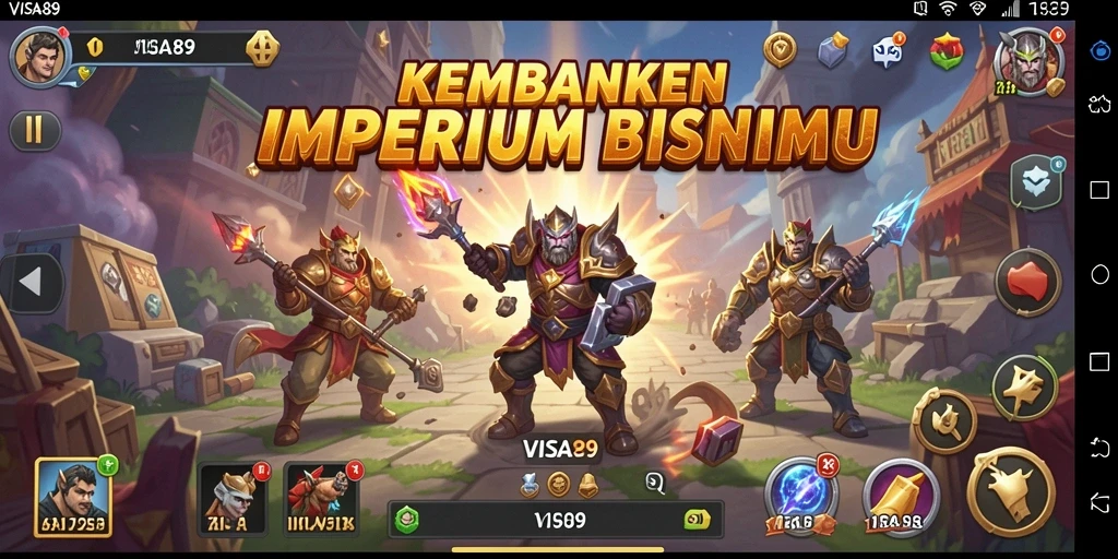 Tampilan gameplay menarik dalam membangun bisnis Tycoon.