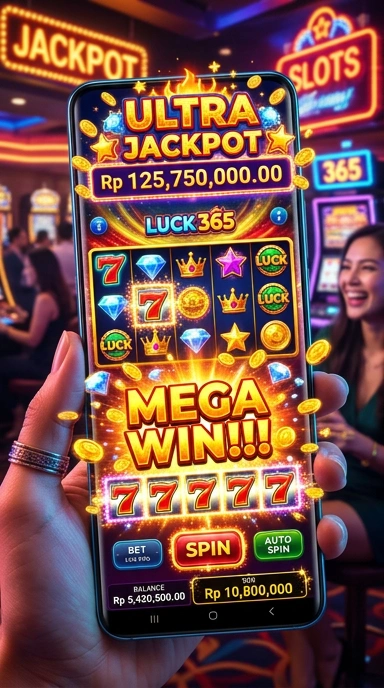 Tampilan utama aplikasi luck365 dengan berbagai pilihan aplikasi.